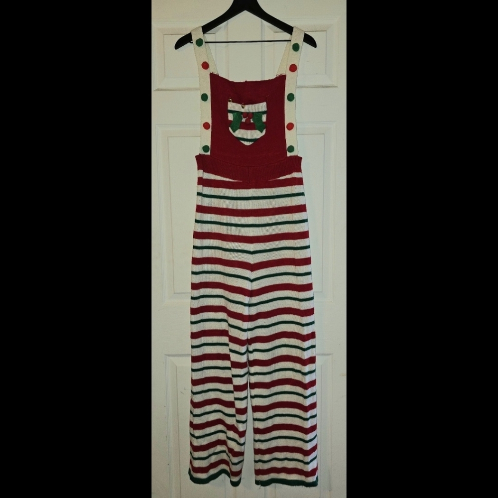 Christmas Sweater Overalls